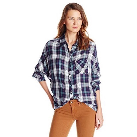 Rails Tops - Rails Maddox Dolman Sleeve Plaid Button Down